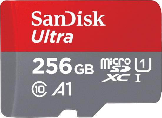 SanDisk Ultra microSDXC A1 100MB/s Class 10 Speicherkarte + Adapter 256GB