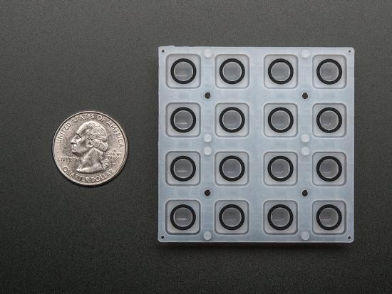 Adafruit Silikon Elastomer 4x4 Button Keypad - für 3mm LEDs