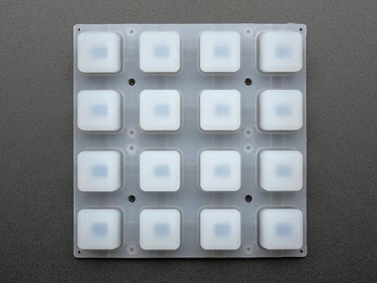 Adafruit Silikon Elastomer 4x4 Button Keypad - für 3mm LEDs