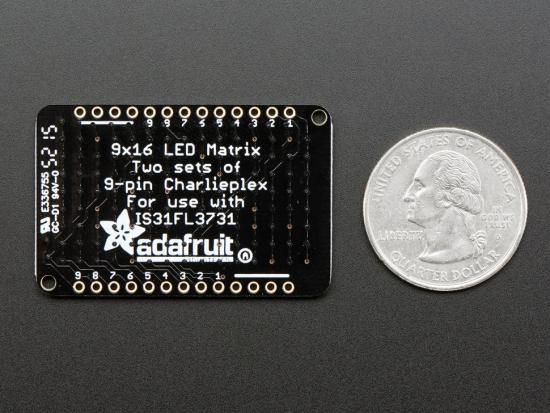 LED Charlieplexed Matrix - 9x16 LEDs - Grn