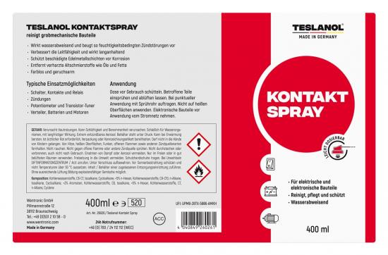 teslanol T6 Kontakt- und Tunerspray - Inhalt: 400 ml