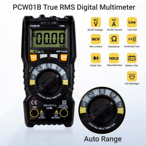 PCWork, PCW01B, Digitales True RMS Multimeter