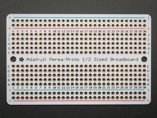 Adafruit Perma-Proto Breadboard PCB, 1/2 Gre