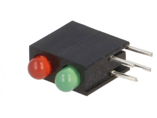 LED Array im Gehuse, 3mm, zweifarbig, grn/rot
