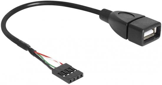 Adapterkabel, USB Pinheader Buchse - USB 2.0 Typ A Buchse, 20cm