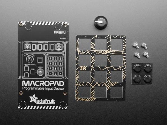 Adafruit MacroPad RP2040, 3x4 Tasten + Encoder + OLED Display, Starter Kit