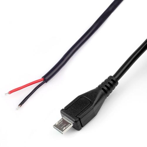 Micro USB Kabel mit offenem Kabelende zur Stromversorgung - Länge: 1,00 m
