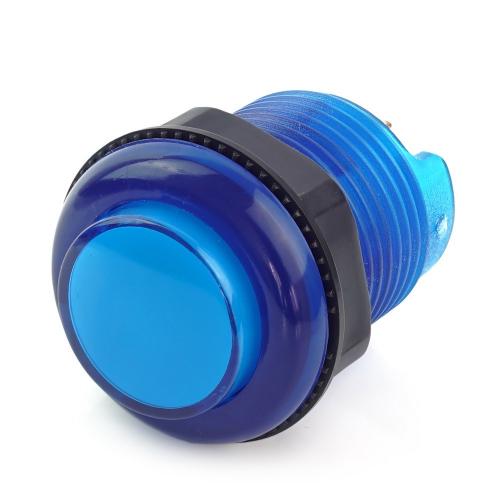 Arcade Button, 30mm, beleuchtet (LED 5V DC), transparent - Farbe: blau