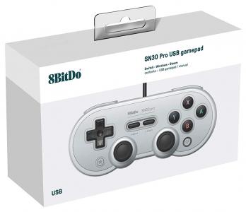 8BitDo SN30 Pro USB Gamepad, Grey Edition