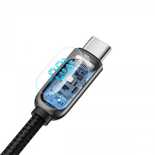 Baseus Display Kabel, USB Type-C - USB Type-C, 100W, schwarz, 1m