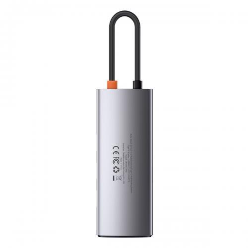Baseus Metal Gleam 6in1 Hub, USB-C zu 3x USB 3.0 + HDMI + USB-C PD + Ethernet RJ45