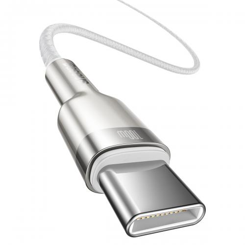 Baseus Cafule USB Type C Kabel, C Stecker - C Stecker, 100W, wei, 1m