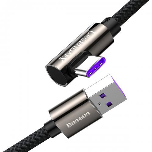 Baseus Legend Series USB Type C Kabel, A Stecker - C Stecker gewinkelt, 66W, schwarz, 1m
