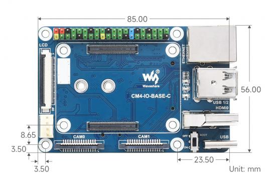 Mini Base Board (C) Designed for Raspberry Pi Compute Module 4