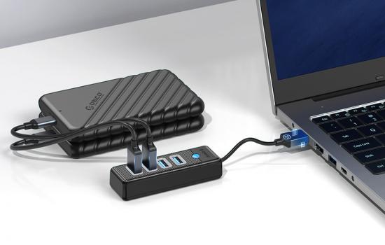 Orico Hub Adapter USB zu 4x USB 3.0, 0,15m Schwarz