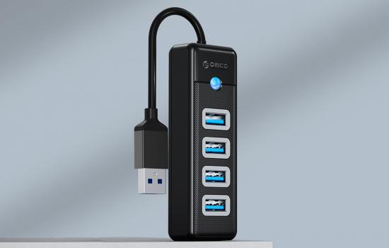 Orico Hub Adapter USB zu 4x USB 3.0, 0,15m Schwarz