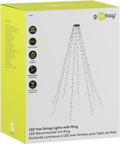 Goobay 200 LED-Baummantel mit Ring