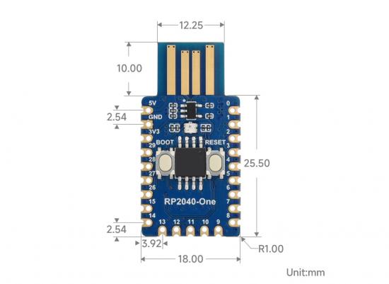 Waveshare RP2040-One, 4MB Flash MCU Board