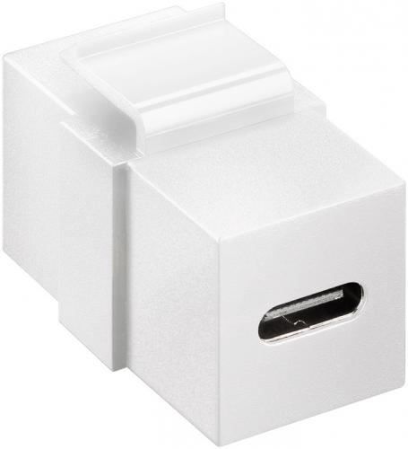 Keystone Modul USB-C Buchse - USB-C Buchse, USB 3.2 Gen 2 (10 Gbit/s), weiß