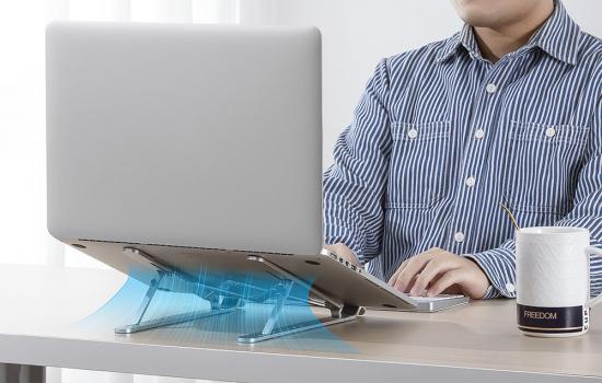 Orico Stnder fr Laptops, verstellbar, silber