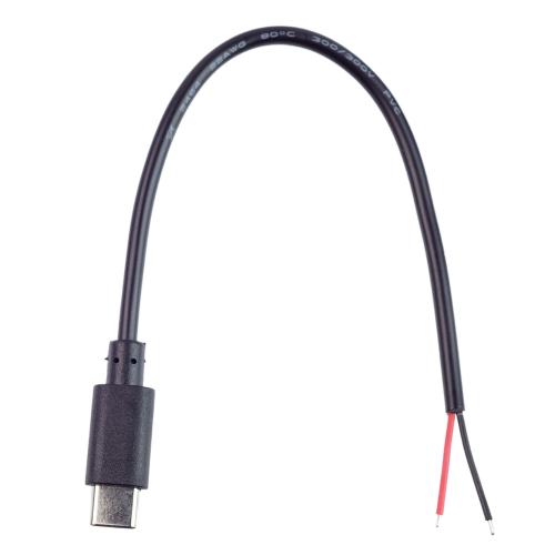 USB Type C Kabel mit offenem Kabelende zur Stromversorgung - Länge: 0,20 m
