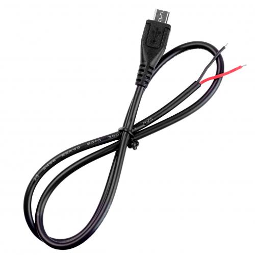 Micro USB Kabel mit offenem Kabelende zur Stromversorgung - Länge: 0,50 m