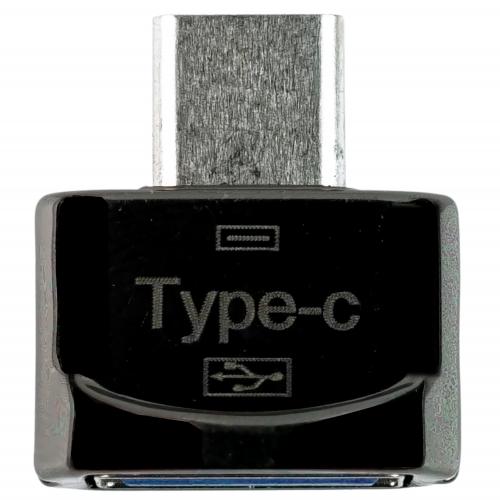USB-C 2.0 Adapter, C Stecker - A Buchse, kompakte Bauform, Schlsselanhnger, schwarz