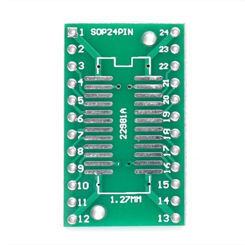 10 x SMD Breakout Adapter fr SOP24 / SSOP24 / TSSOP24, 24 Pin, 0,65mm / 1,27mm