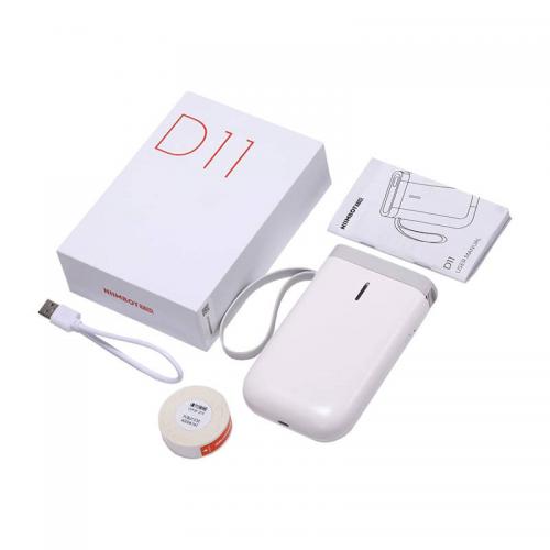 Niimbot D11, Tragbarer kabelloser Bluetooth Etikettendrucker, 10-15mm, wei