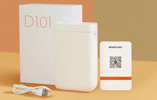 Niimbot D101, Tragbarer kabelloser Bluetooth Etikettendrucker, 10-25mm, wei