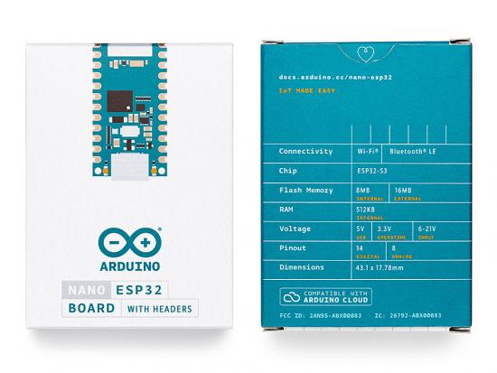 Arduino Nano ESP32, mit Headern