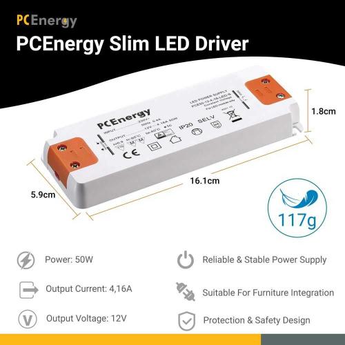 LED Treiber, Slim, 12V DC, 4,16A, 50W