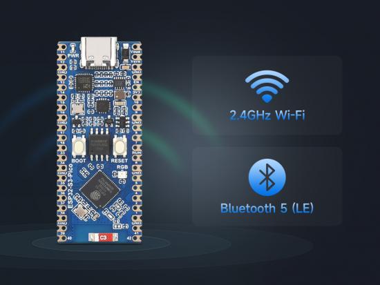 Waveshare ESP32-S3 Pico Dev Board: 2,4 GHz, Dual-Core-Prozessor, 240 MHz , 16MB Flash, ohne Header