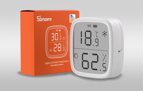 Sonoff SNZB-02D Temperature & Humidity Sensor, Temperatur / Luftfeuchte Sensor mit Anzeige, ZigBee