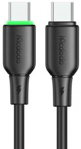 Mcdodo CA-4771 Liquid Silicon Cable, USB-C - USB-C Kabel mit LED, 65W, 1,2m, schwarz