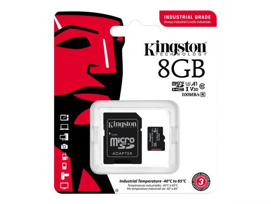 Kingston Industrial Grade microSDHC Class 10 Speicherkarte + Adapter 8GB