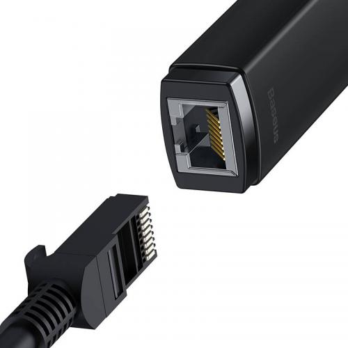 Baseus Lite Series, Netzwerk Adapter, USB-C - LAN RJ45, 100 Mbps, schwarz