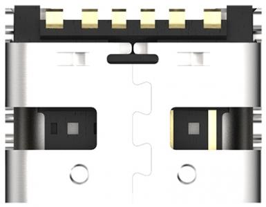 GCT USB-Ladeanschluss Type C, 3A, 20.000 Paarungszyklen, 6 Pin, Oberflchenmontage, horizontal