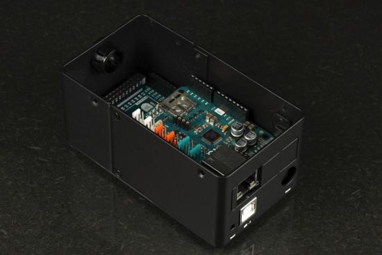 KKSB Gehuse fr Arduino Uno Rev3 & Arduino Mega Rev3, extra hoch, Stahl, pulverbeschichtet, schwarz