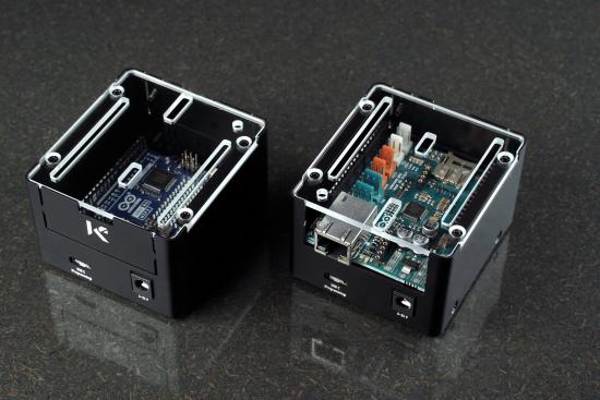 KKSB Projekt-Gehuse fr Arduino UNO R4 Minima & UNO R4 WiFi, Aluminium/Stahl/Polycarbonat, schwarz