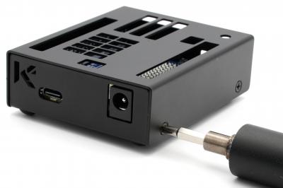 KKSB Gehuse fr Arduino UNO R4 Minima & UNO R4 WiFi, Aluminium, sandgestrahlt, eloxiert, schwarz