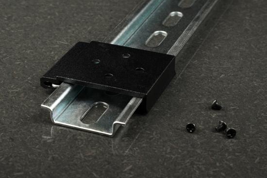KKSB DIN-Schienenclip fr 35mm Hutschiene, beschichtetes Aluminium, schwarz