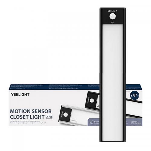 Yeelight Closet Sensor Light, Unterbauleuchte mit Bewegungssensor, 2700K, warmwei, 20cm, schwarz