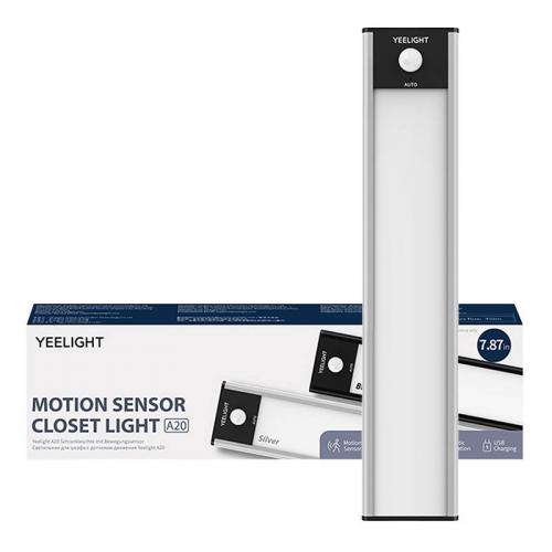 Yeelight Closet Sensor Light, Unterbauleuchte mit Bewegungssensor, 2700K, warmwei, 20cm, silber