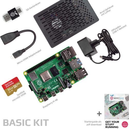 Raspberry Pi 4B, 4GB Basic Kit