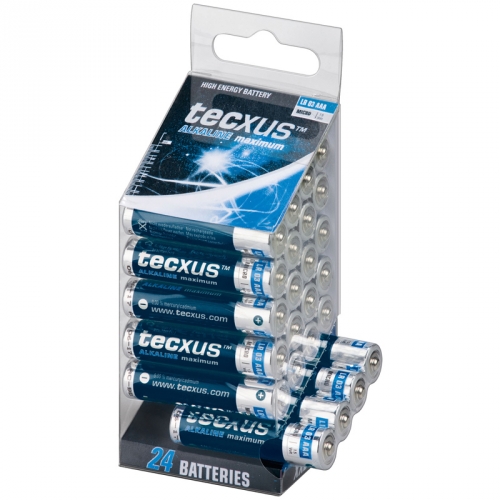 tecxus Batterien Alkaline Micro AAA, 24er XXL Multipack