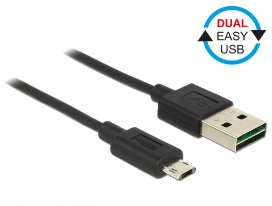 EASY USB 2.0 Kabel A Stecker – micro B Stecker schwarz - Länge: 2,00 m