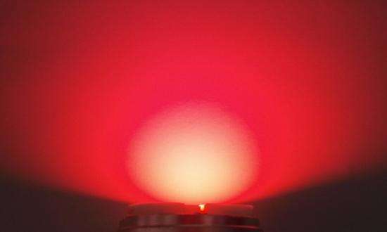 OptoSupply LED, 5mm, 1.5-1.8lm, 15°, klar, tomato red