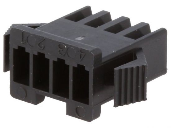 Steckverbinder Gehuse kompatibel zu JST SMP-04V-BC, weiblich, 4 Pin, schwarz