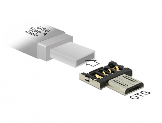Super Tiny USB 2.0 Hi-Speed OTG Adapter A-Buchse - Micro B-Stecker mit Schlsselanhnger